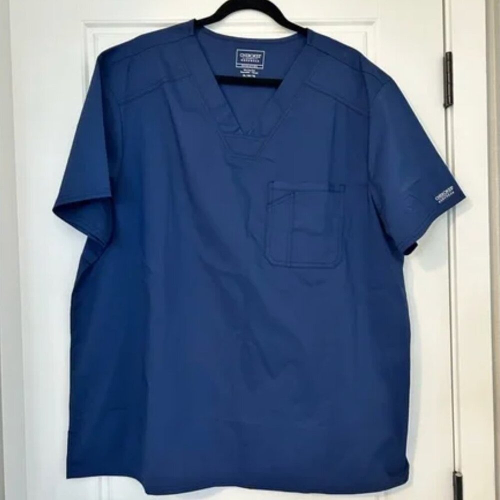 Cherokee Men's Navy V-Neck Solid Scrub Top